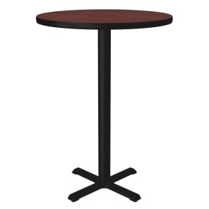 228-BXT24R20 24" Round Dining Height Table - Laminate, Mahogany