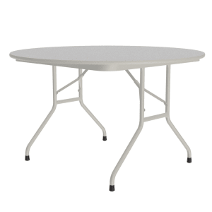 228-CF48PX15 48" Round Folding Table w/ Gray Granite Top, 29"H