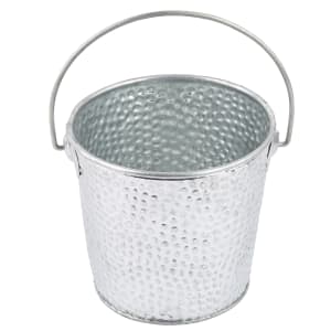 229-GT44 4" Round Collection Pail w/ Handle, Galvanized Steel