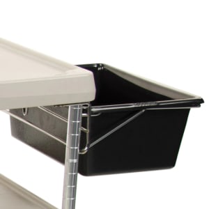 001-UB1 Utility Bin for Utility Carts - 16 3/8"W x 11"D x 6"H, Black