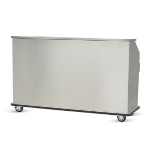 219-SBBC6 Mobile Bar w/ 60LB Capacity Ice Bin, 72" L, Stainless