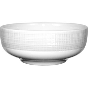 129-DR15 18 oz Round Dresden™ Nappie/Oatmeal Bowl - Porcelain, Bright White