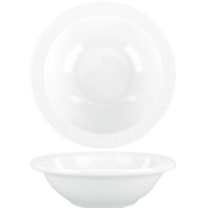 129-DRN11 6 oz Round Dresden™ Fruit Bowl - Porcelain, Bright White