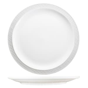 129-DRN8 9" Round Dresden™ Plate - Porcelain, Bright White