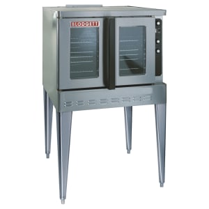 015-DFG100ADDLNG Single Full Size Natural Gas Convection Oven - 6" Legs, Stacking Kit, 55,000 BTU 