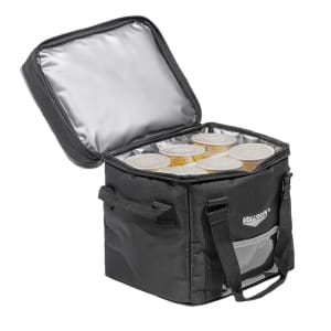 175-VDBS106 Insulated Catering Bag w/ Carrying Straps - 11"W x 10"D x 12"H, Black