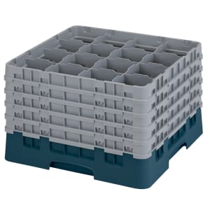 144-25S1058414 Camrack® Glass Rack w/ (25) Compartments - (5) Gray Extenders, Teal
