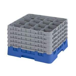 144-25S1058168 Camrack® Glass Rack w/ (25) Compartments - (5) Gray Extenders, Blue