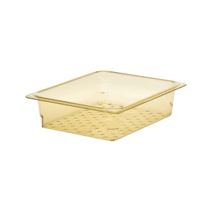 144-23CLRHP150 H-Pan Colander - Half Size, 3"D, Amber