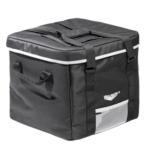 175-VMDB100 Insulated Milk/Meal Delivery Bag w/ Carrying Straps - 15 1/2"W x 15 1/2"D x 14"H, Black