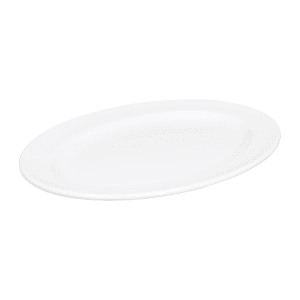 701-D1014OVW 14 1/2" x 10 1/2" Oval Merced Platter - Melamine, White
