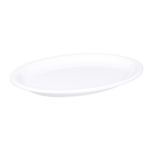 701-D75OVW 9 5/8" x 7 1/2" Oval Melamine Dinner Plate - White