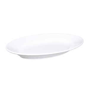 701-D811OVW 10 3/4" x 7 3/4" Oval Melamine Dinner Plate - White