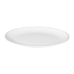 701-D2213LW 13" x 10 1/8" Oval Melamine Dinner Plate - White