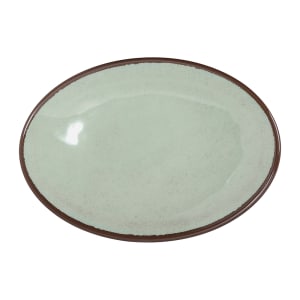 701-D8512OVMH 12 1/2" x 8 1/2" Oval Melamine Salad Plate - Hemlock