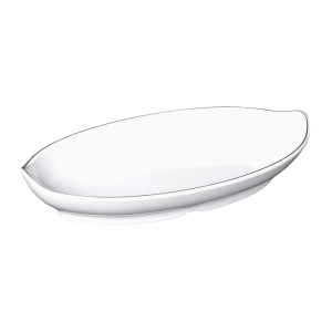 701-PDS20LW 7 1/2" x 4 1/8" Oval Melamine Salad Plate - White