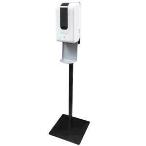 456-200SANISTAND01 40 1/2 oz Automatic Gel Soap & Hand Sanitizer Dispenser w/ Stand - 59"H, White/Black