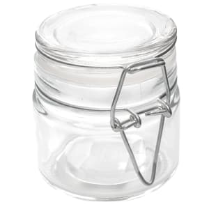 166-HMMJ4 4 oz Mini Mason Jar with Hinged Lid - Glass