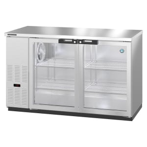 440-BB59GS 59 1/2" Bar Refrigerator - 2 Swinging Glass Doors, Stainless, 115v