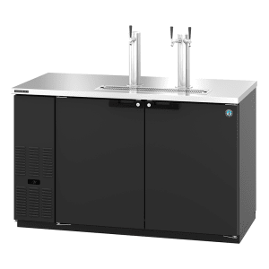440-DD59 59 1/2" Kegerator Beer Dispenser w/ (2) Keg Capacity - (2) Columns, Black, 115v