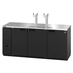 440-DD80 80" Kegerator Beer Dispenser w/ (4) Keg Capacity - (2) Columns, Black, 115v
