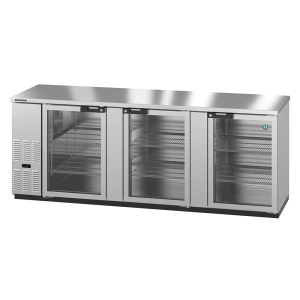 440-BB95GS 95 1/2" Bar Refrigerator - 3 Swinging Glass Doors, Stainless, 115v