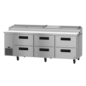 Hoshizaki PR93A-D6 93&quot; Steelheart Pizza Prep Table w/ Refrigerated Base, 115v