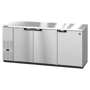 440-BB80S 80" Bar Refrigerator - 3 Swinging Solid Doors, Stainless, 115v