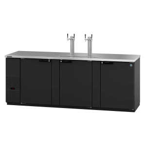 440-DD95 95 1/2" Kegerator Beer Dispenser w/ (5) Keg Capacity - (2) Columns, Black, 115v