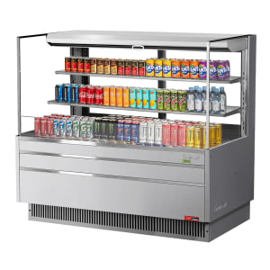 083-TOM60LUFDS3SN 58 3/4" Horizontal Open Air Cooler w/ (3) Levels, 115v