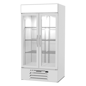 118-MMR35HC1W 39 1/2" MarketMax™ Two Section Glass Door Merchandiser - (2) Left/Right Hinge Doors, White, 115v