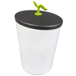 808-401420120 3 3/10 liter EcoCrock™ Compost Bin - Ceramic, White/Gray