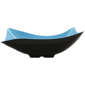 284-ML220BLBK 4 qt Rectangular Melamine Serving Bowl, Blue/Black