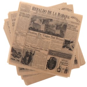 284-4TE1050 12" Square Basket Liner Paper - Cuban Newsprint, Brown