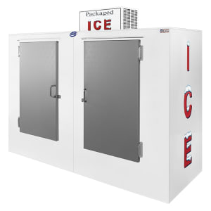 891-L100UCSP 96" Outdoor Ice Merchandiser w/ (220) 10 lb Bag Capacity - Solid Doors, 115v