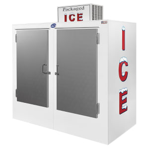 891-L075UCSP 73" Outdoor Ice Merchandiser w/ (180) 10 lb Bag Capacity - Solid Doors, 115v