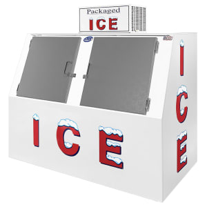 891-L060SCSP 73" Outdoor Slanted Ice Merchandiser w/ (150) 10 lb Bag Capacity - Solid Doors, 115v