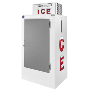 891-L030UASP 36" Outdoor Ice Merchandiser w/ (60) 10 lb Bag Capacity - Solid Door, 115v