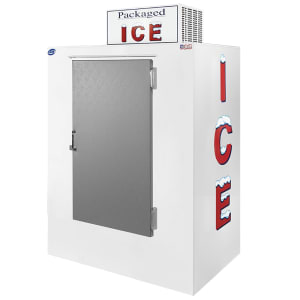891-L040UASP 50 1/2" Outdoor Ice Merchandiser w/ (80) 10 lb Bag Capacity - White, 120v