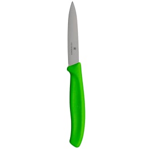 037-67606L114 Paring Knife w/ 3 1/4" Blade, Green Polypropylene Handle