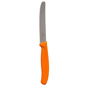 037-67836L119 Serrated Utility Knife w/ 4 1/2" Blade, Orange Polypropylene Handle