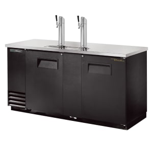 598-TDD3 69" Kegerator Beer Dispenser w/ (3) Keg Capacity - (2) Columns, Black, 115v