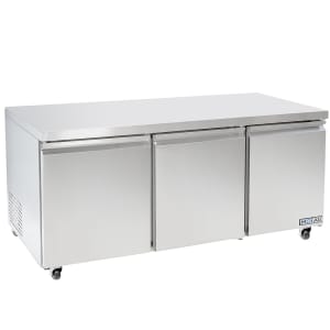 842-CUF72 71 7/10" W Undercounter Freezer w/ (3) Sections & (3) Doors, 115v