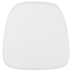 916-LELCSNWH 15" Chair Cushion w/ Hook & Loop Fasteners - 1 3/4" Thick, Polyester, Snow White