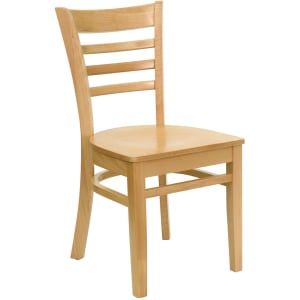 916-0005LADNAT Restaurant Chair w/ Ladder Back - Beechwood, Natural Finish