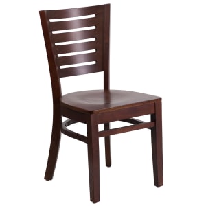 916-0108WALWAL Restaurant Chair w/ Slat Back - Beechwood, Walnut Finish