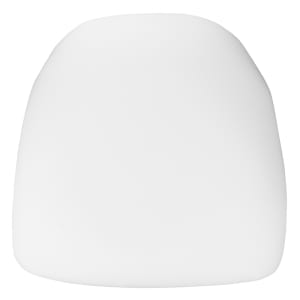916-BHWHHARD 15 1/2" Chair Cushion w/ Hook & Loop Adhesive Tape - 2" Thick, Fabric, White