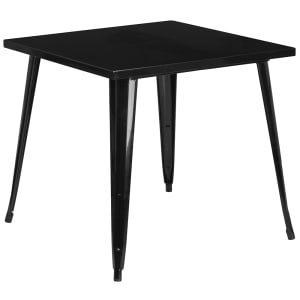916-CH5104029BK 31 3/4" Square Dining Height Table - Metal, Black