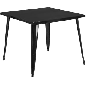 916-CH5105029BK 35 1/2" Square Dining Height Table - Metal, Black