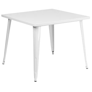 916-CH5105029WH 35 1/2" Square Dining Height Table - Metal, White